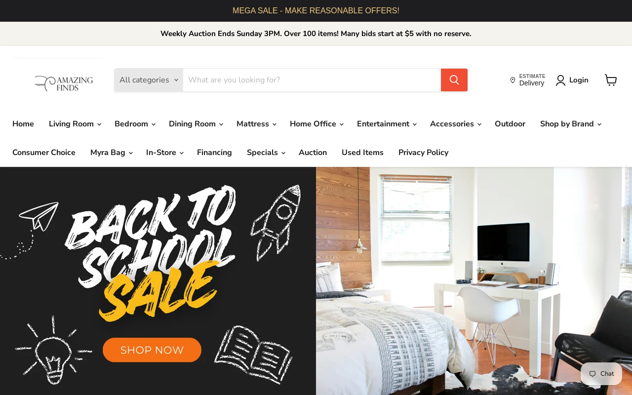 Amazing Finds website preview