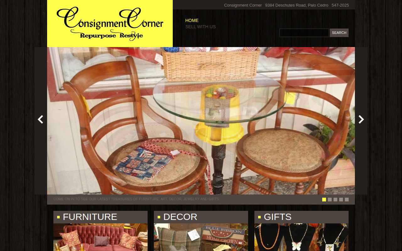 Consignment Corner website preview