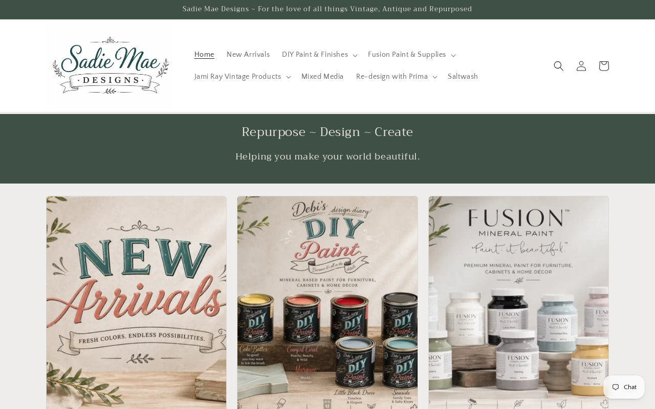 Sadie Mae Designs website preview