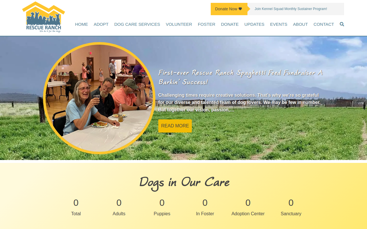 Rescue Ranch Thrift Store website preview