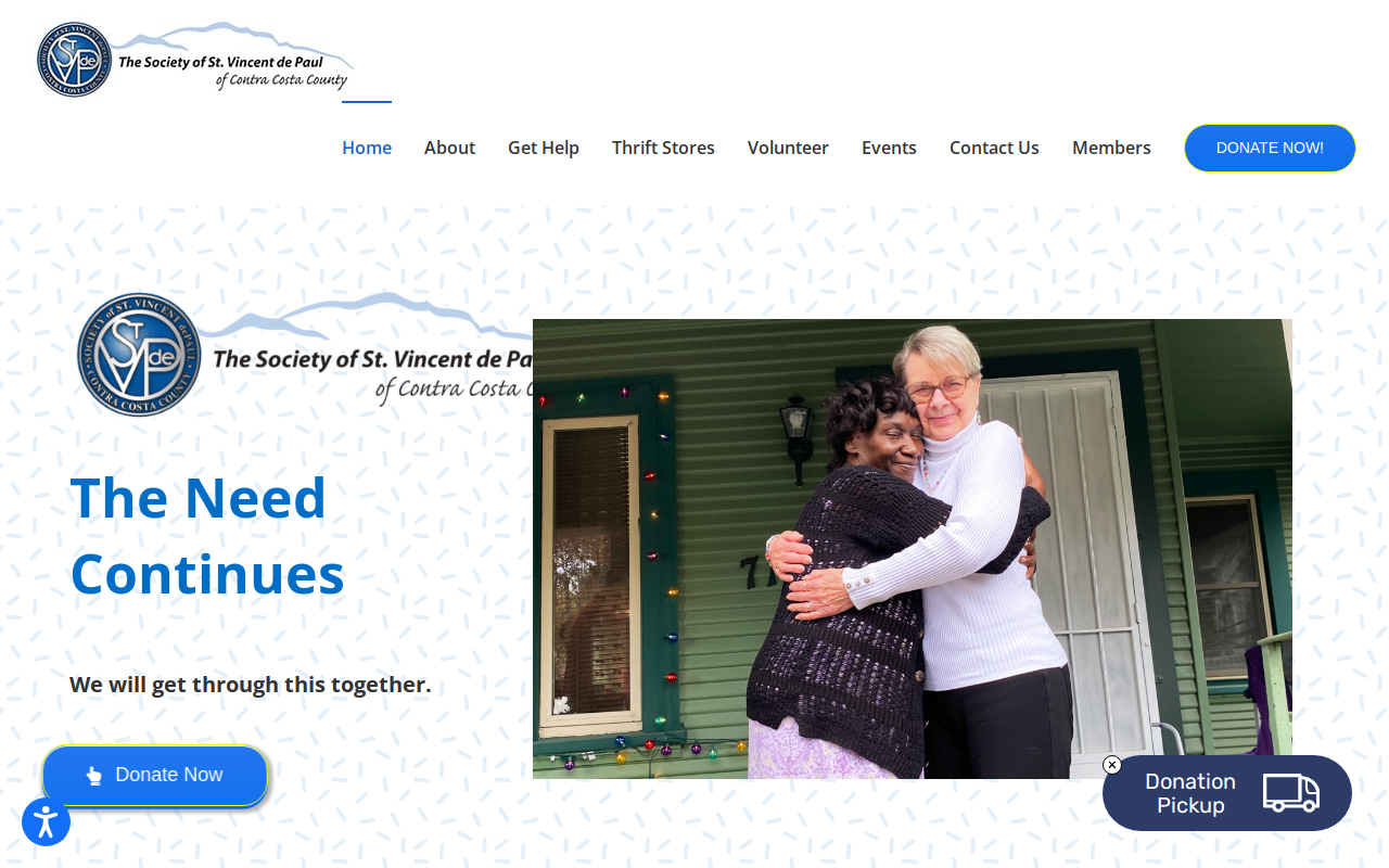St. Vincent De Paul Of Contra Costa County Thrift Store website preview