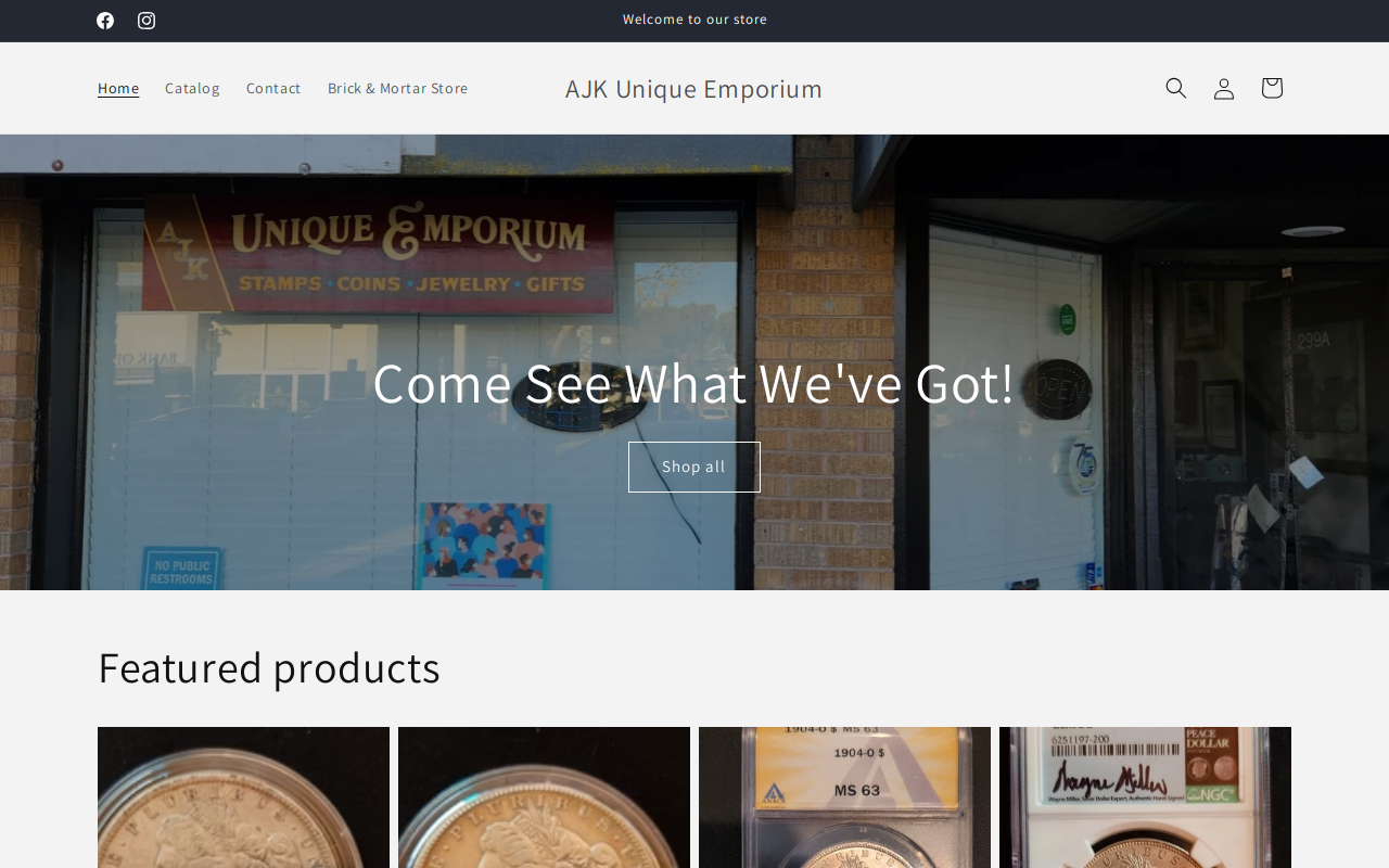 AJK Unique Emporium website preview