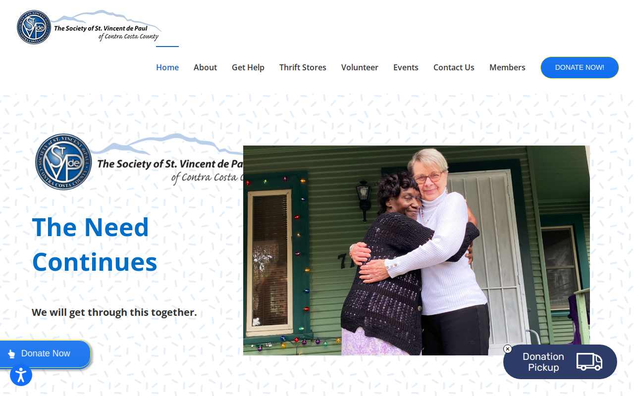 St Vincent De Paul Society website preview