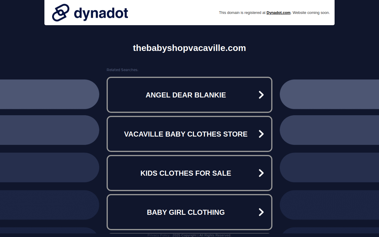 The Baby Shop website preview