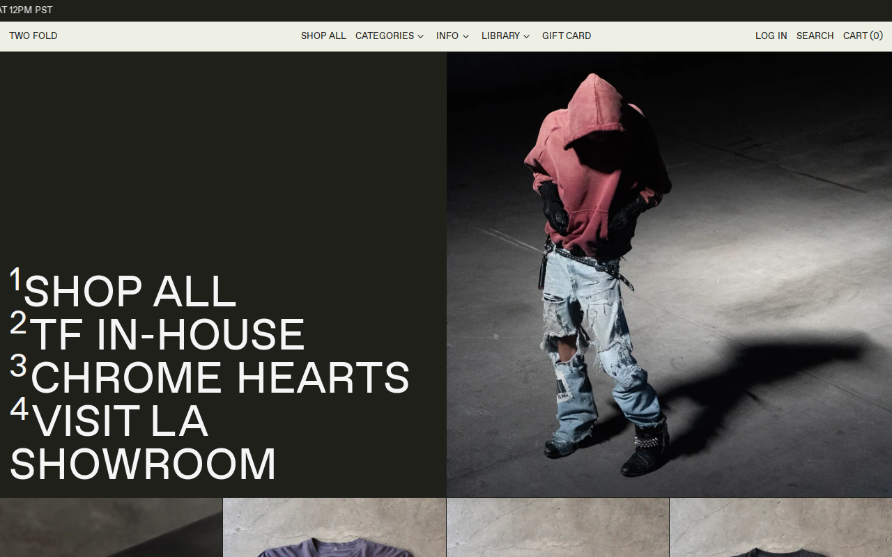 Two Fold Vintage website preview