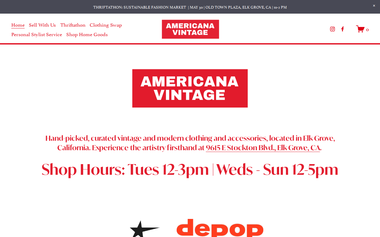 Americana Vintage website preview