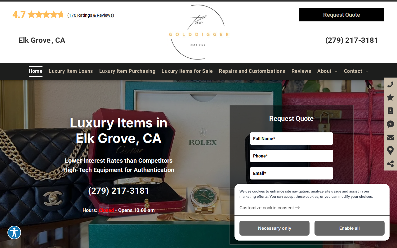 The Gold Digger website preview