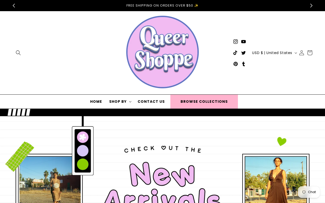 QueerShoppe website preview