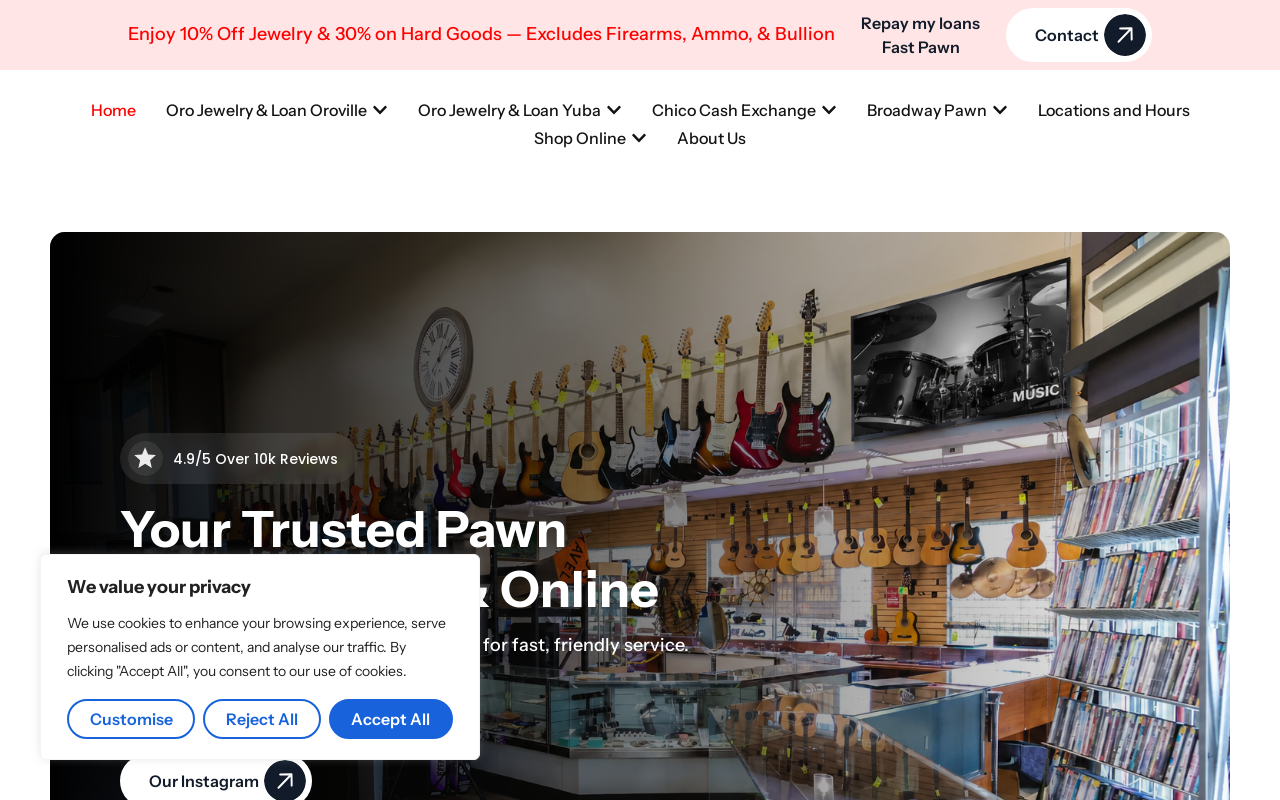 Oro Jewelry and Loan website preview
