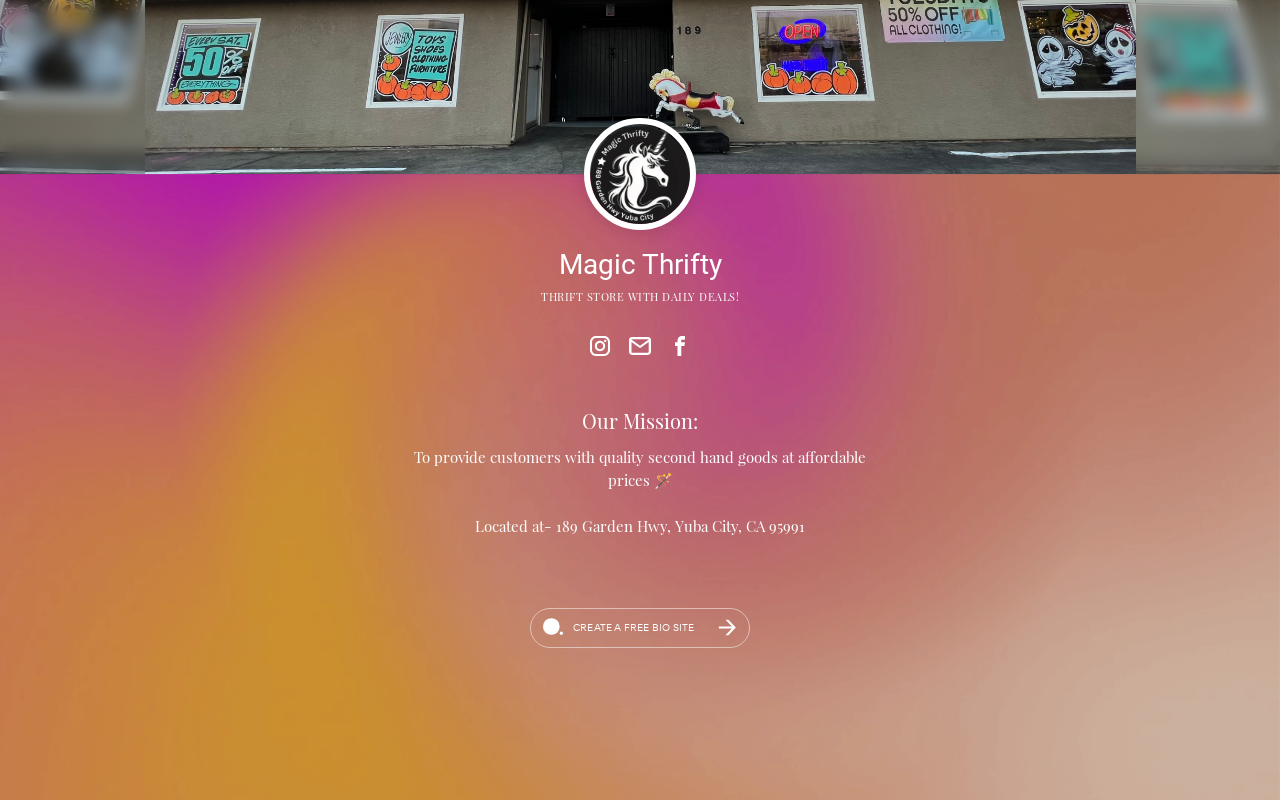 Magic Thrifty website preview