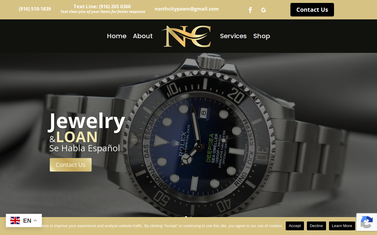 North City Pawn website preview