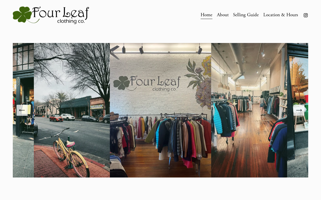 Four Leaf Clothing Co. website preview