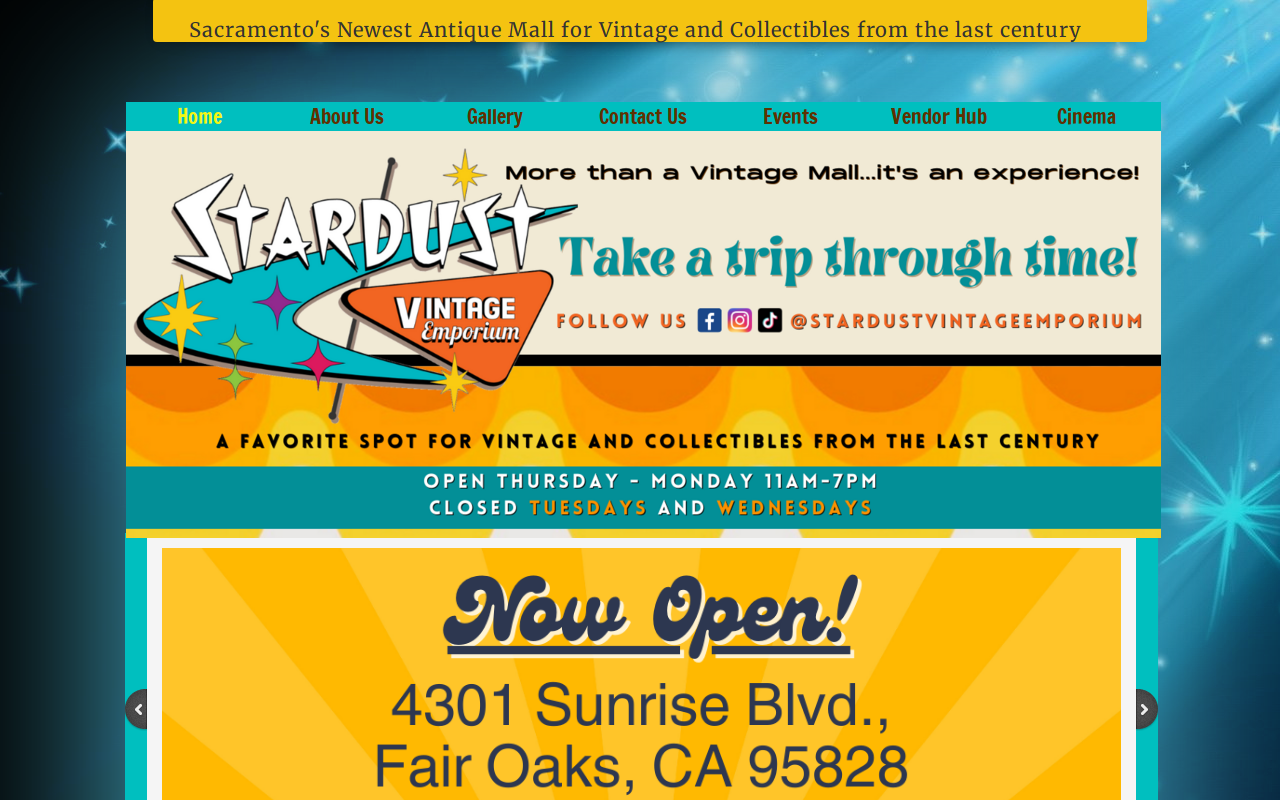 Stardust Vintage Emporium website preview