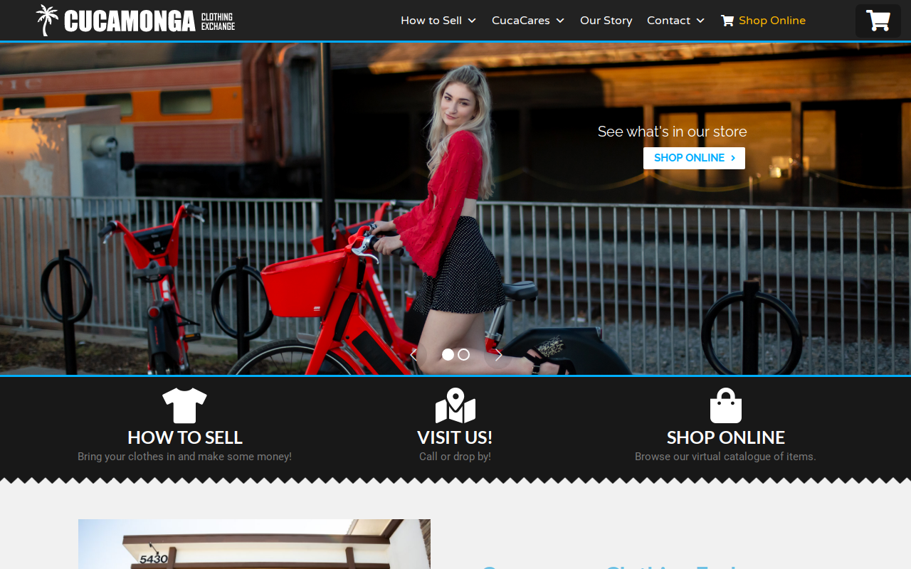 Cucamonga Clothing Exchange website preview