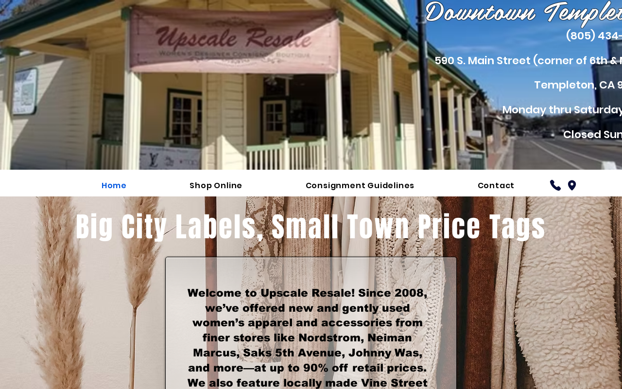 Upscale Resale website preview