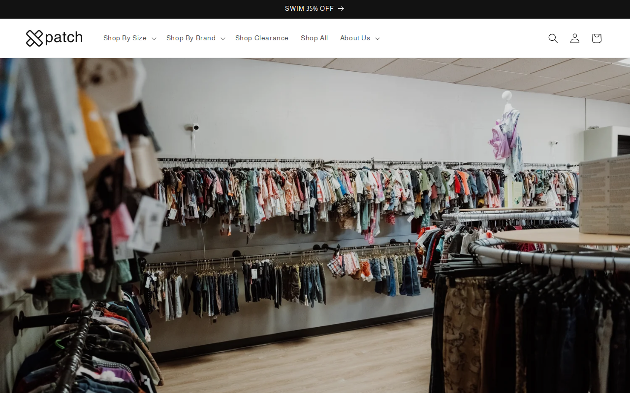 Patch Children's Thrift Boutique website preview