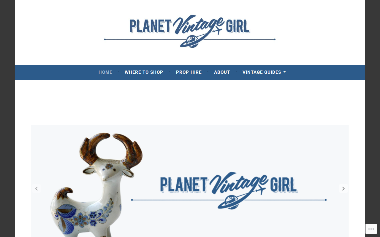 Planet Vintage Girl Studio website preview
