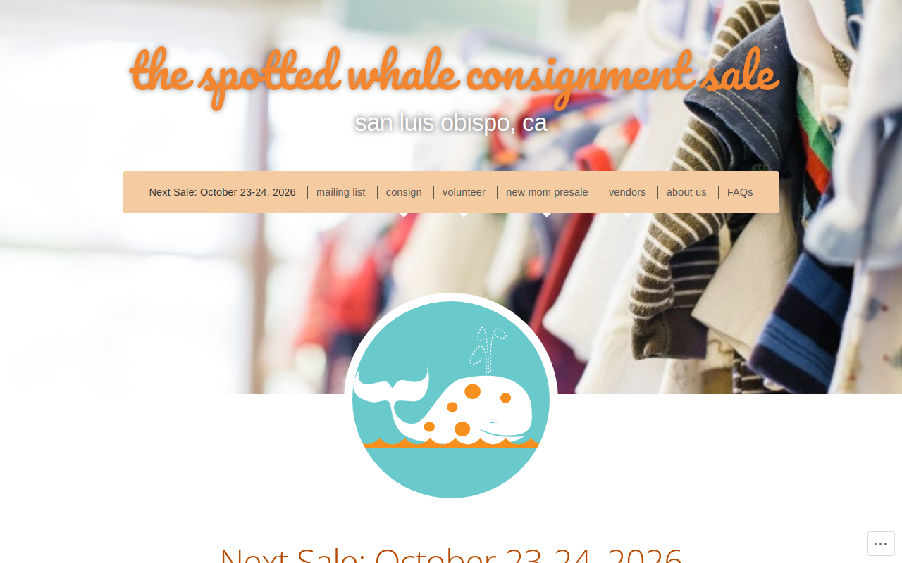 The Spotted Whale Consignment Sale website preview