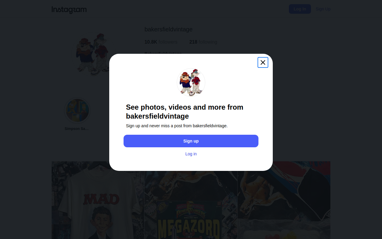 Bakersfield Vintage website preview