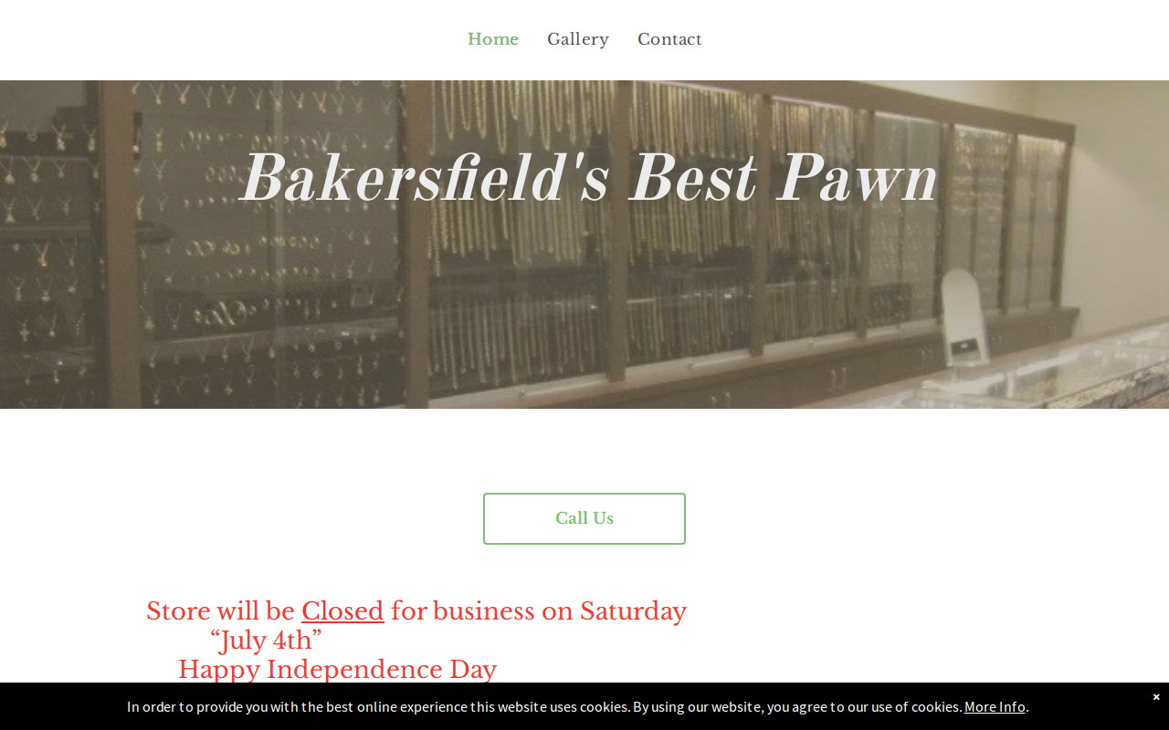 Bakersfield's Best Pawn website preview