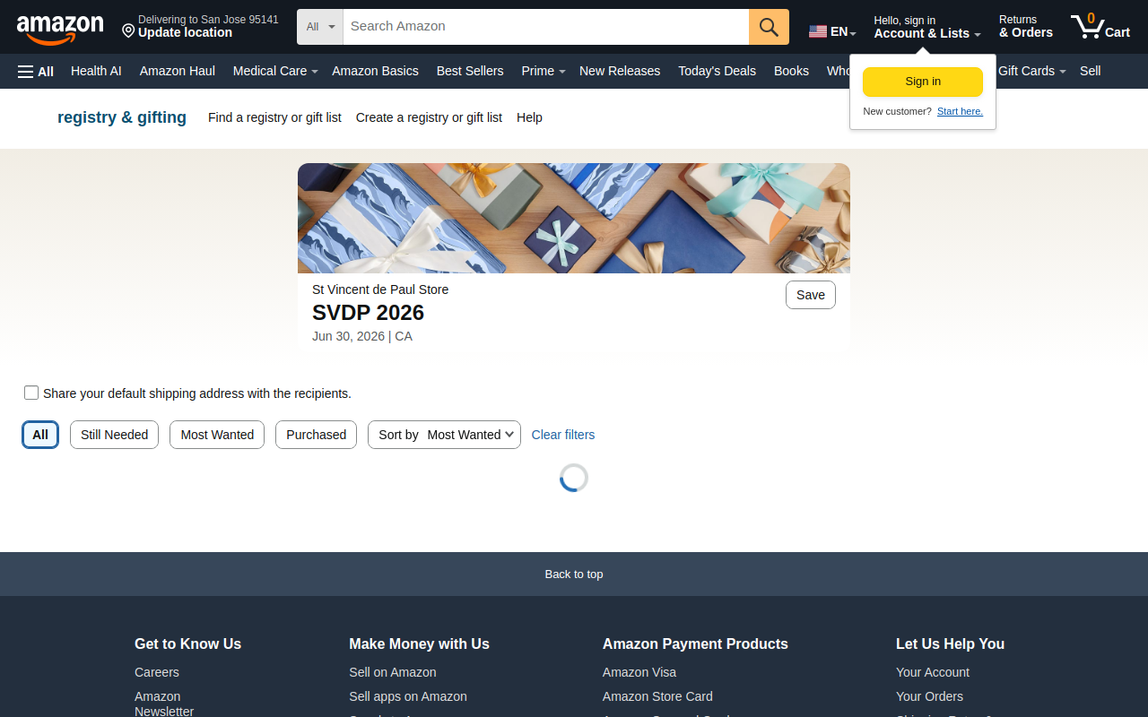 Saint Vincent De Paul website preview