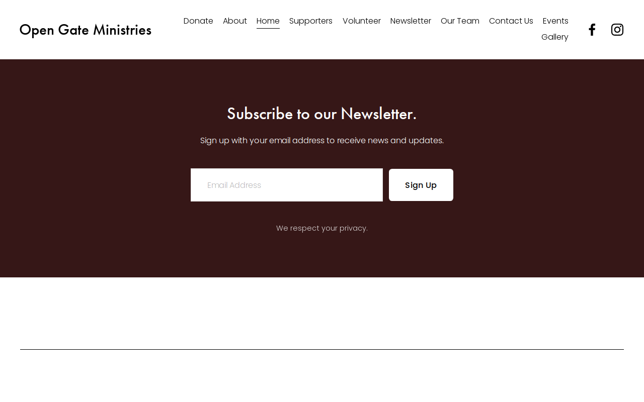 Open Gate Thrift Store website preview