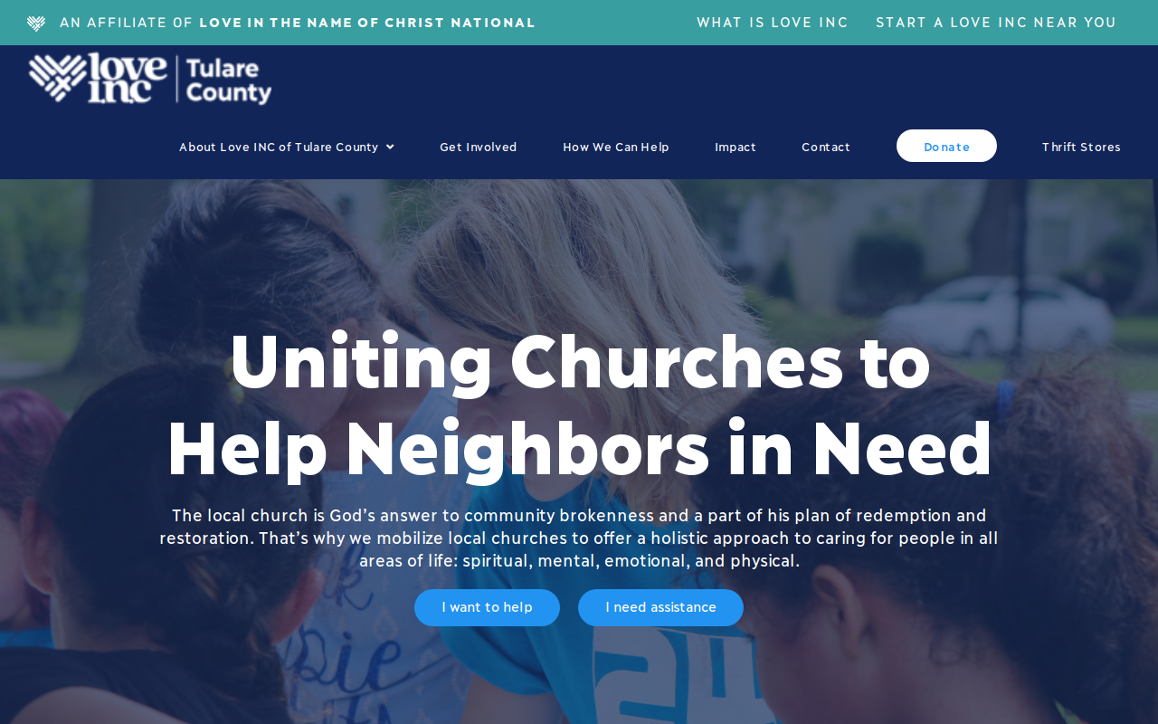 Love Inc Thrift Store website preview
