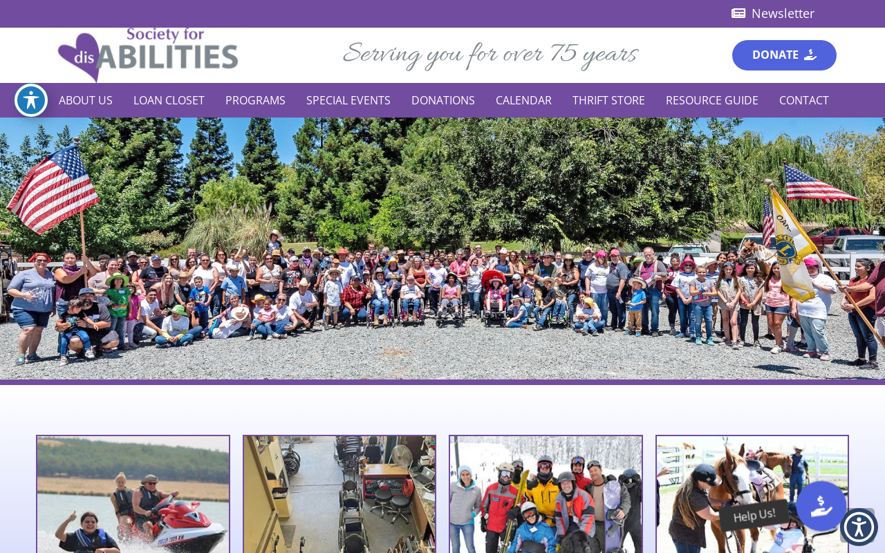 Society for disABILITIES Thrift Store website preview