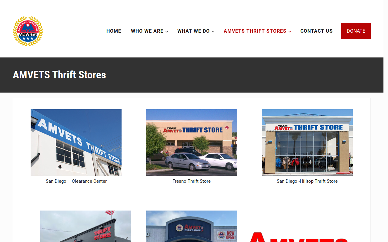 Amvets Thrift Stores - Fresno, CA website preview