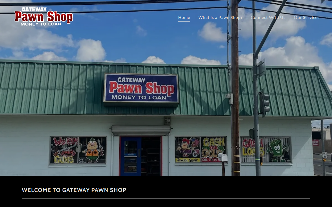Gateway Pawn Shop website preview