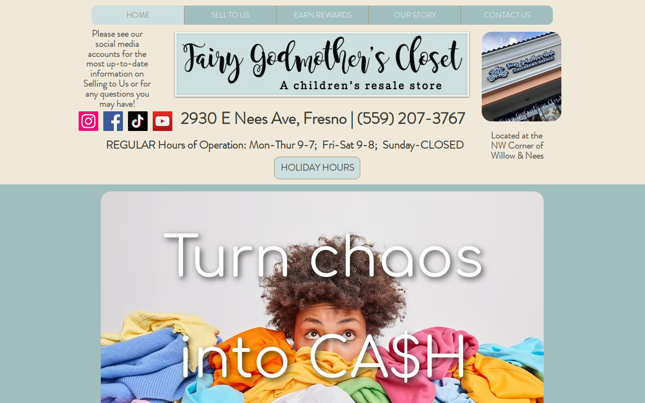 Fairy Godmother's Closet website preview