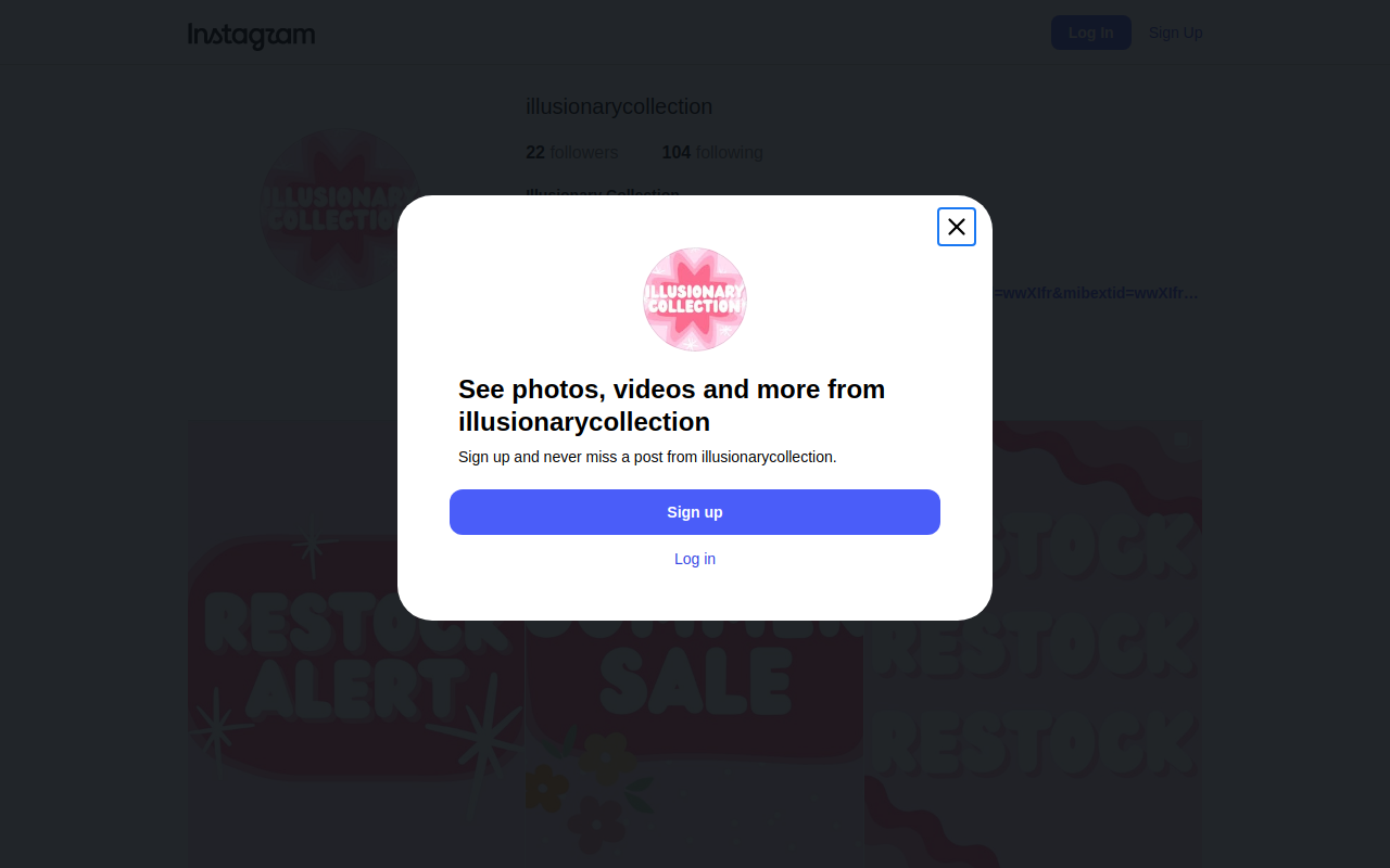 Illusionary Collection website preview