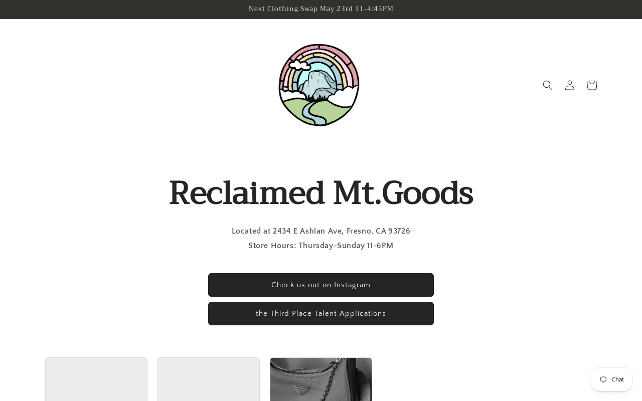 Reclaimed Mt. Goods website preview