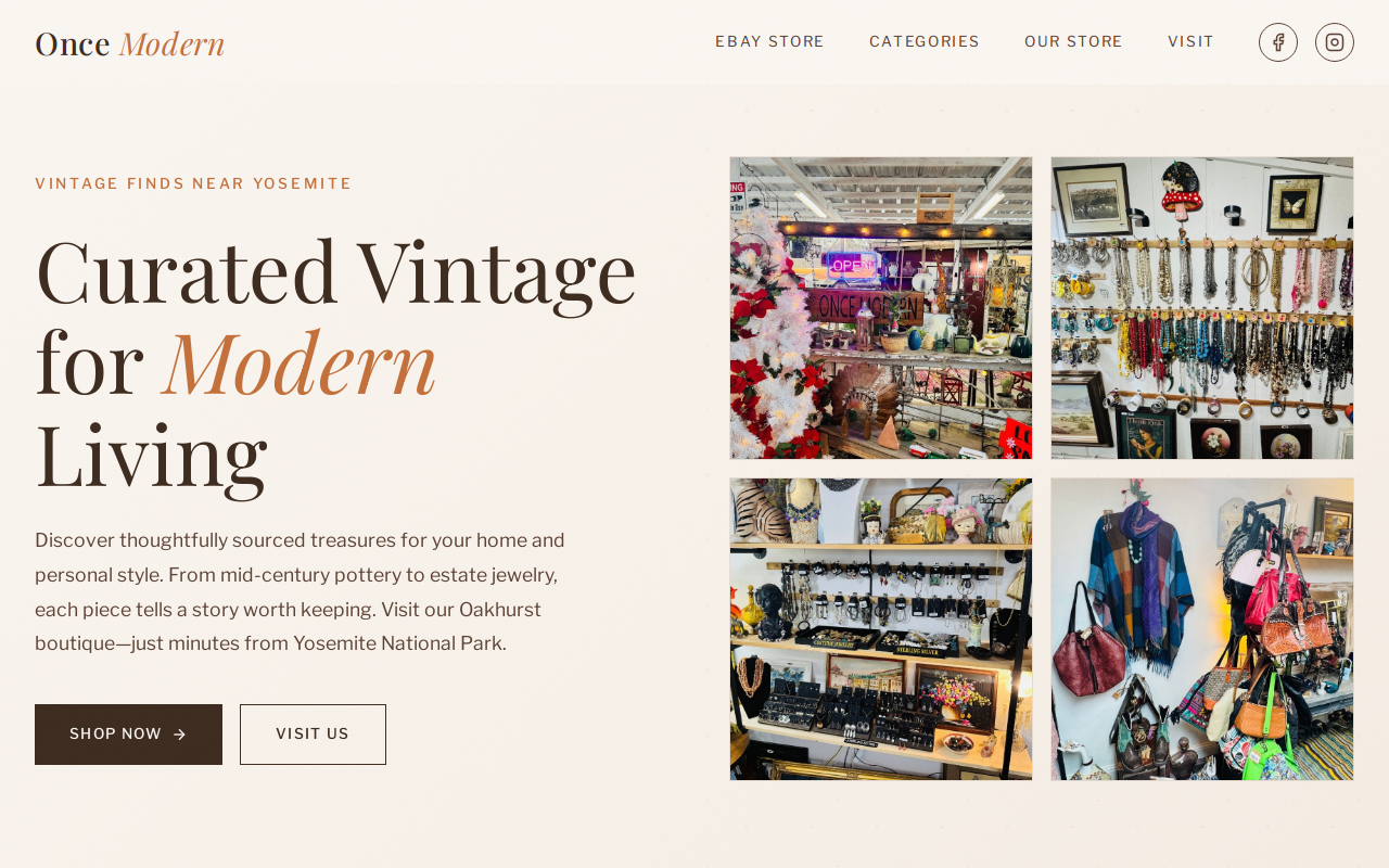Once Modern website preview