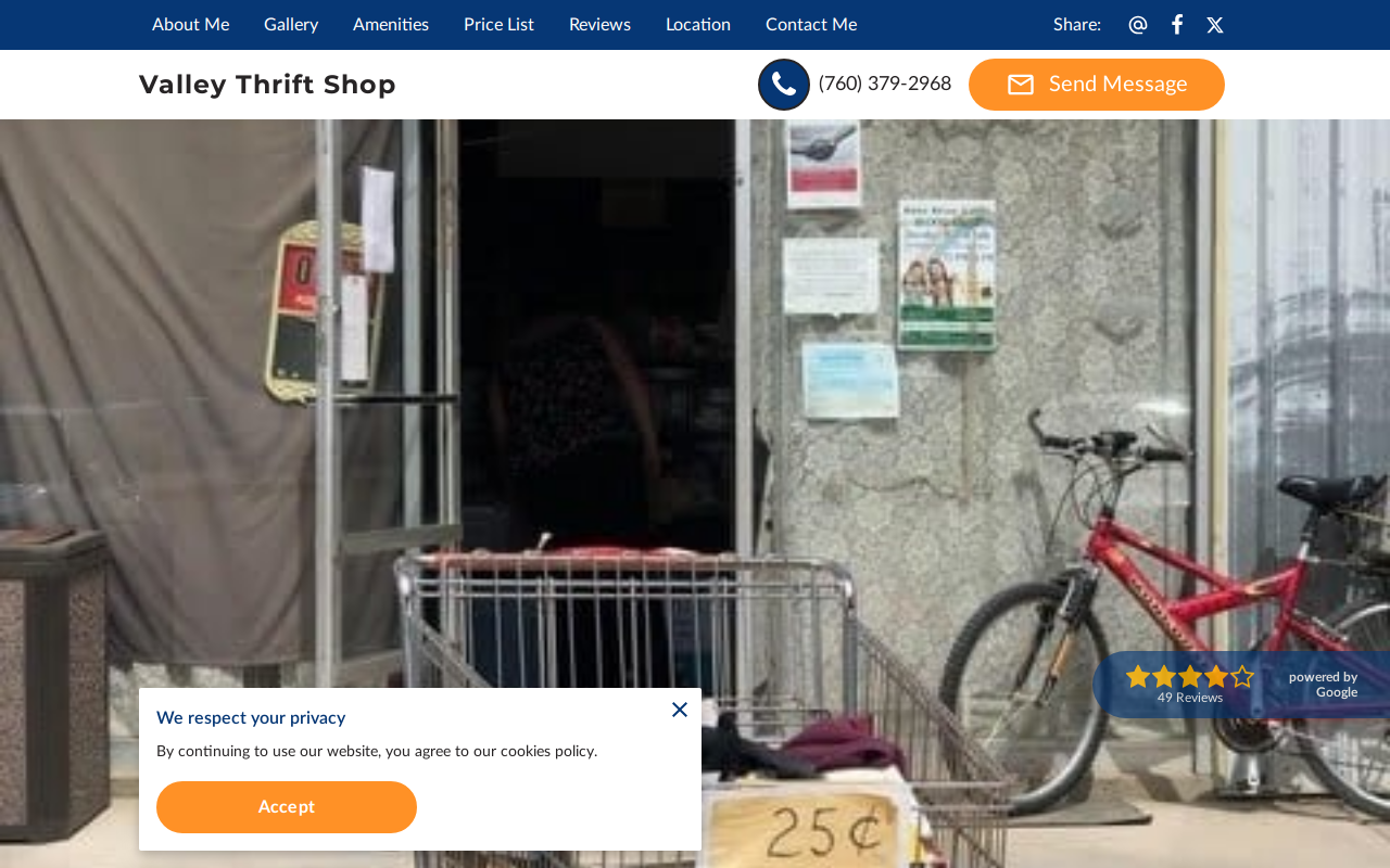 Valley Thrift Shop website preview