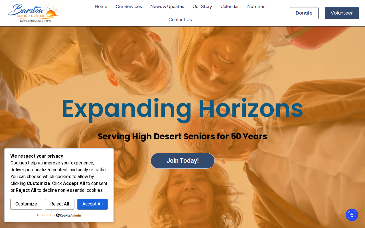 Barstow Senior Furniture Thrift Store website preview