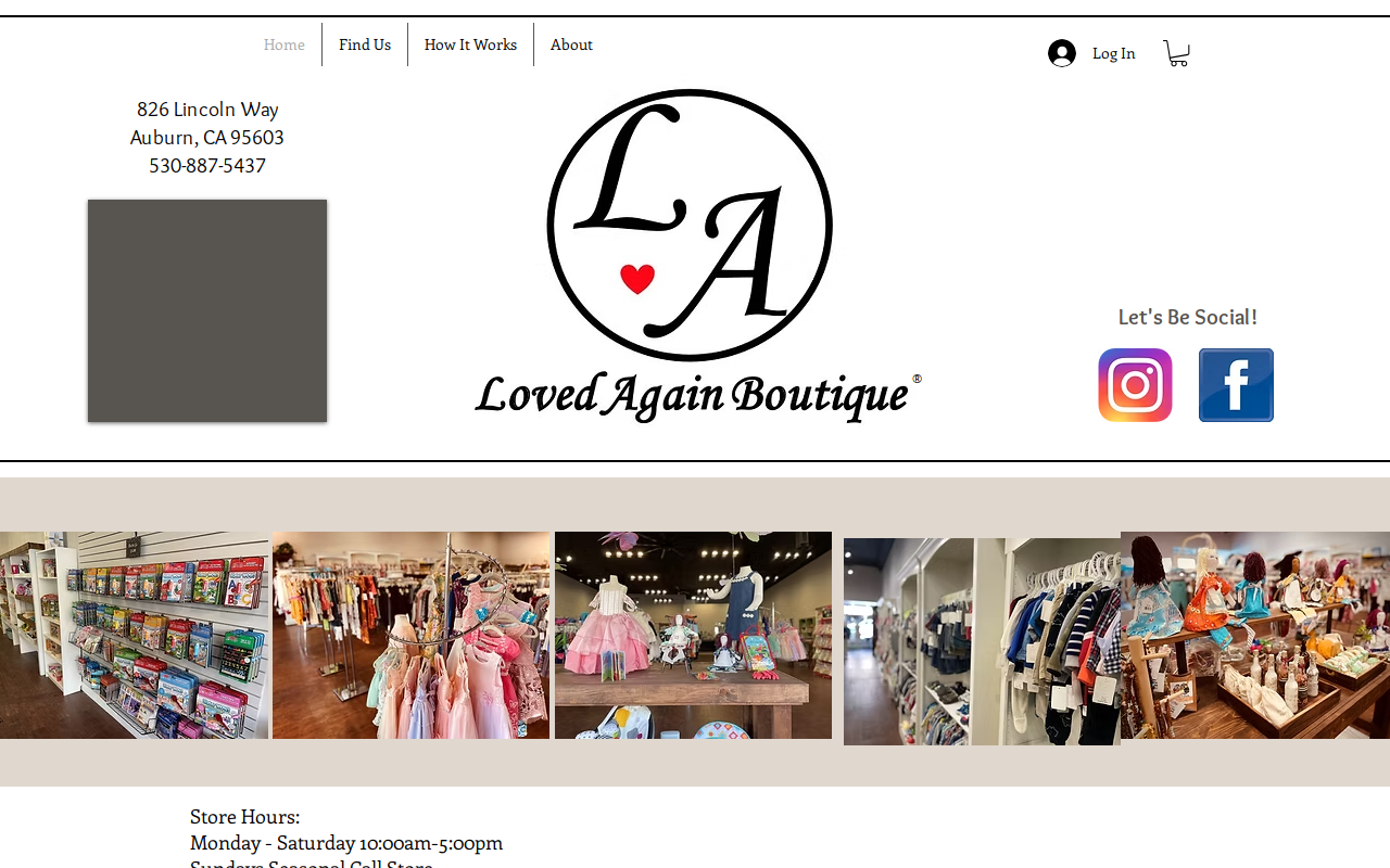 Loved Again Boutique website preview