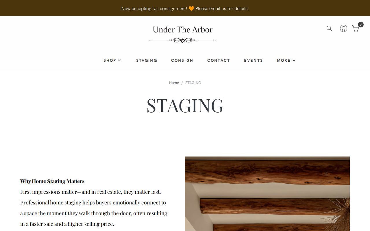 Under The Arbor website preview