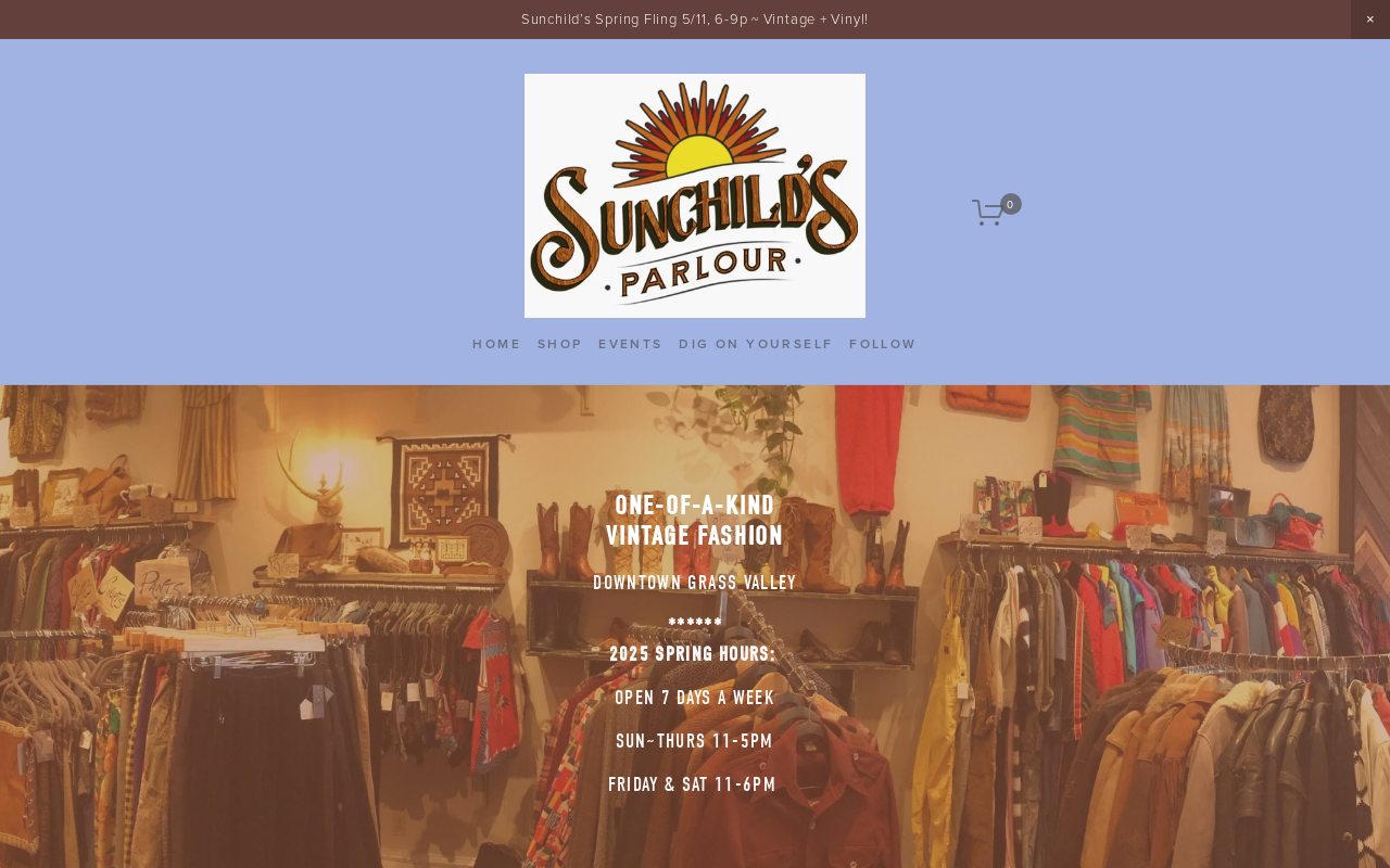 Sunchild's Parlour website preview