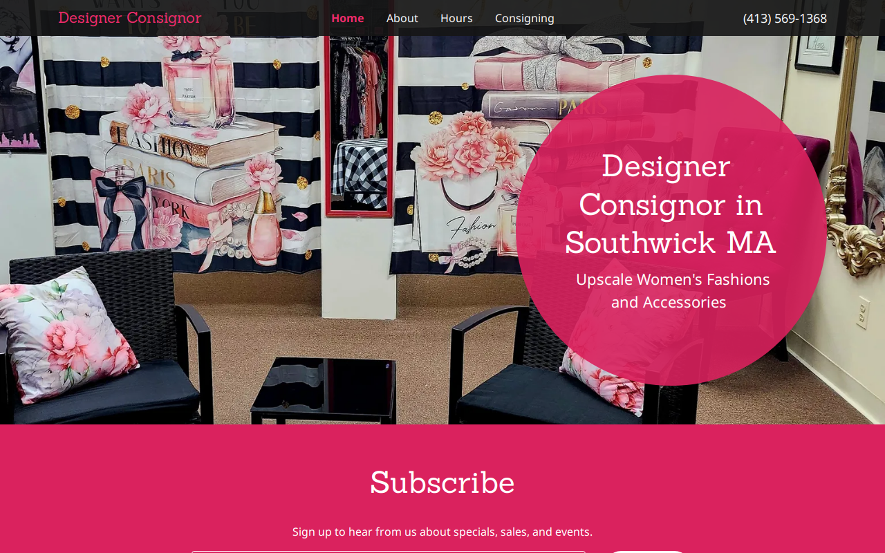 Designer Consignor website preview