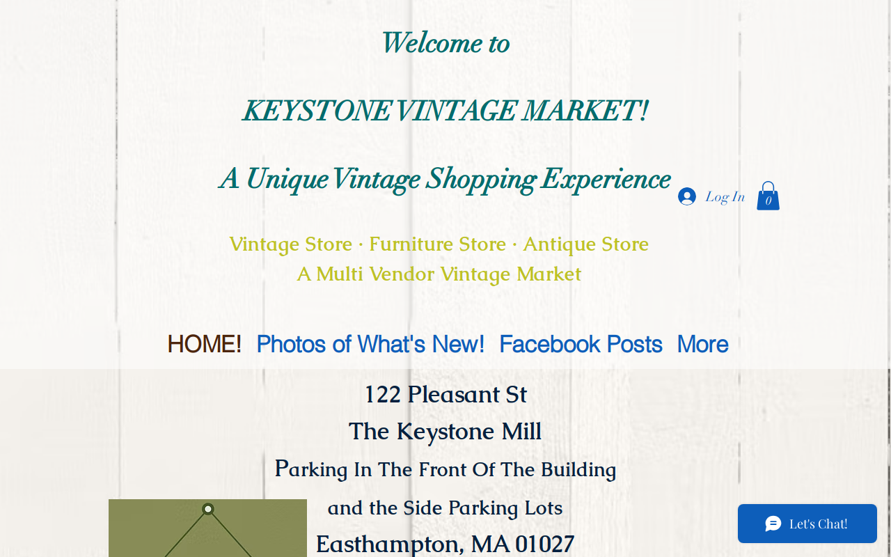 Keystone Vintage Market website preview