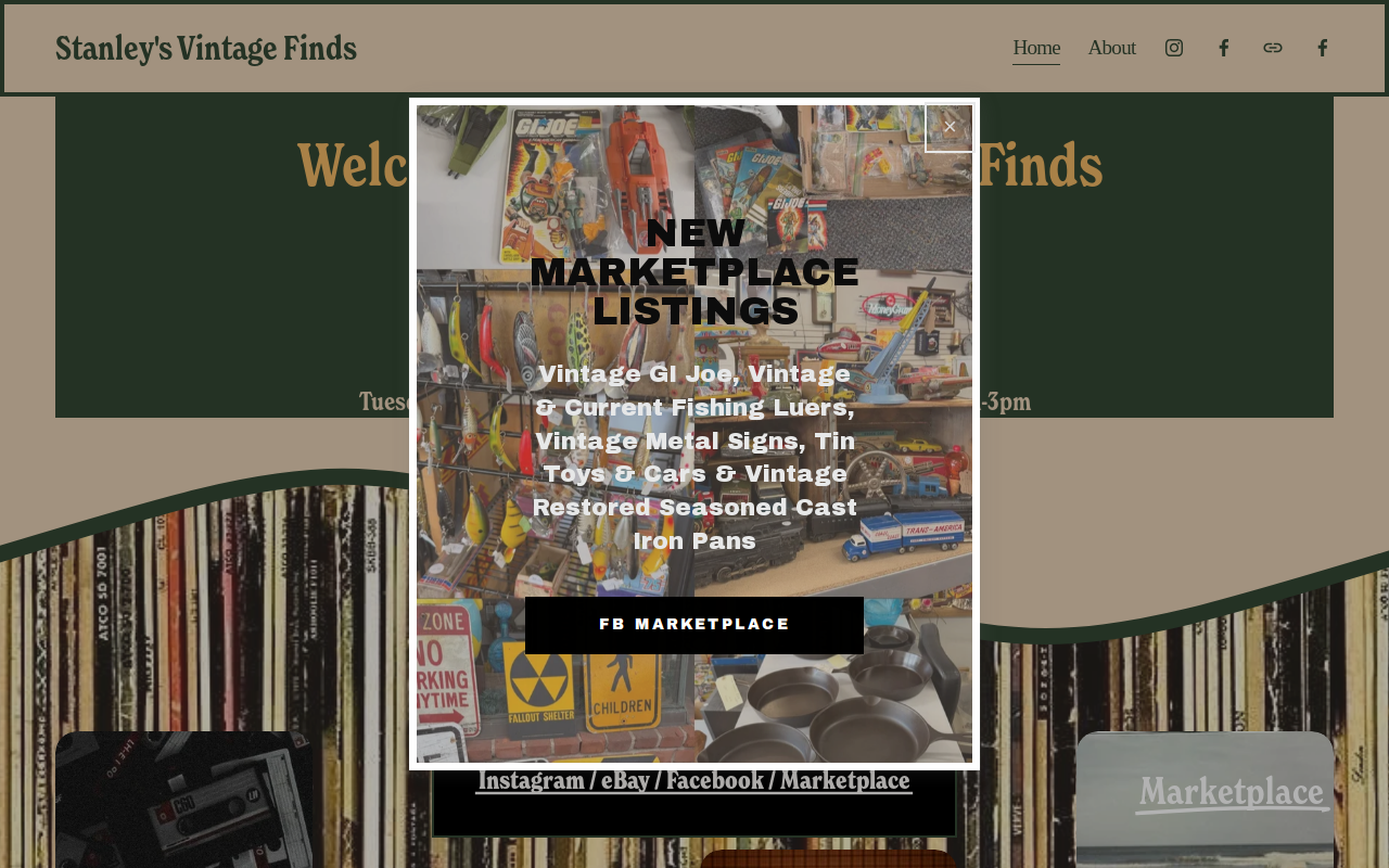 Stanley's Vintage Finds website preview