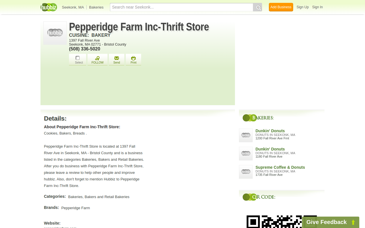 Pepperidge Farm Inc-Thrift Store website preview