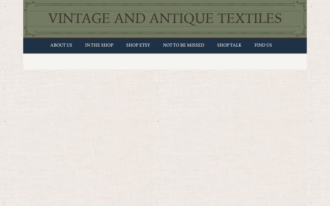 Vintage & Antique Textiles website preview