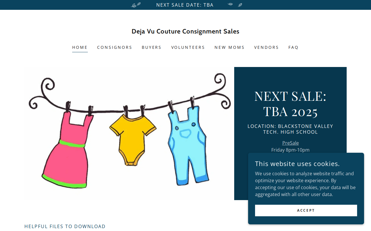 Deja vu Couture ~ Children's Consignment Sales website preview