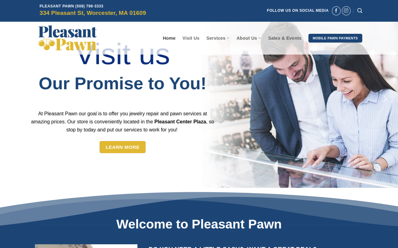 Pleasant Pawn website preview