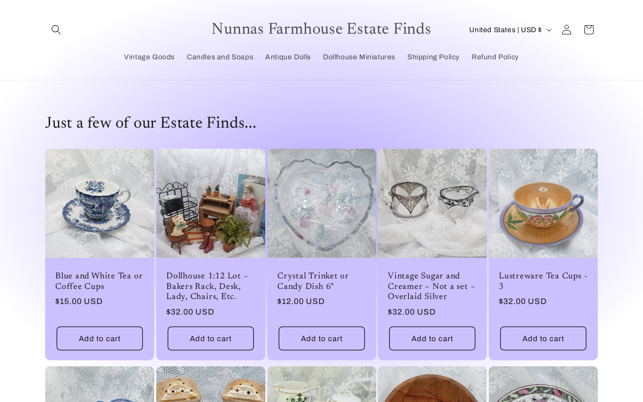 Nunnas Farmhouse Estate Finds website preview
