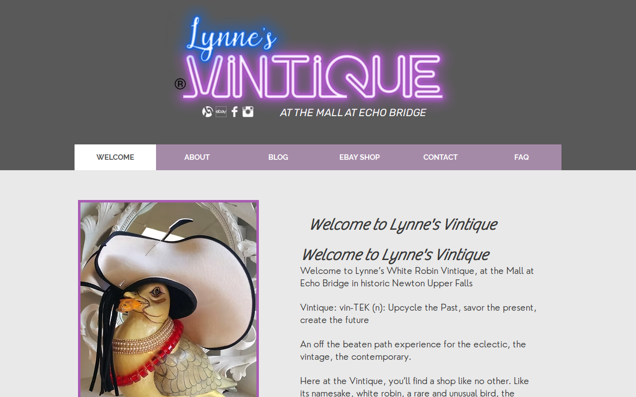 Lynne's Vintique website preview