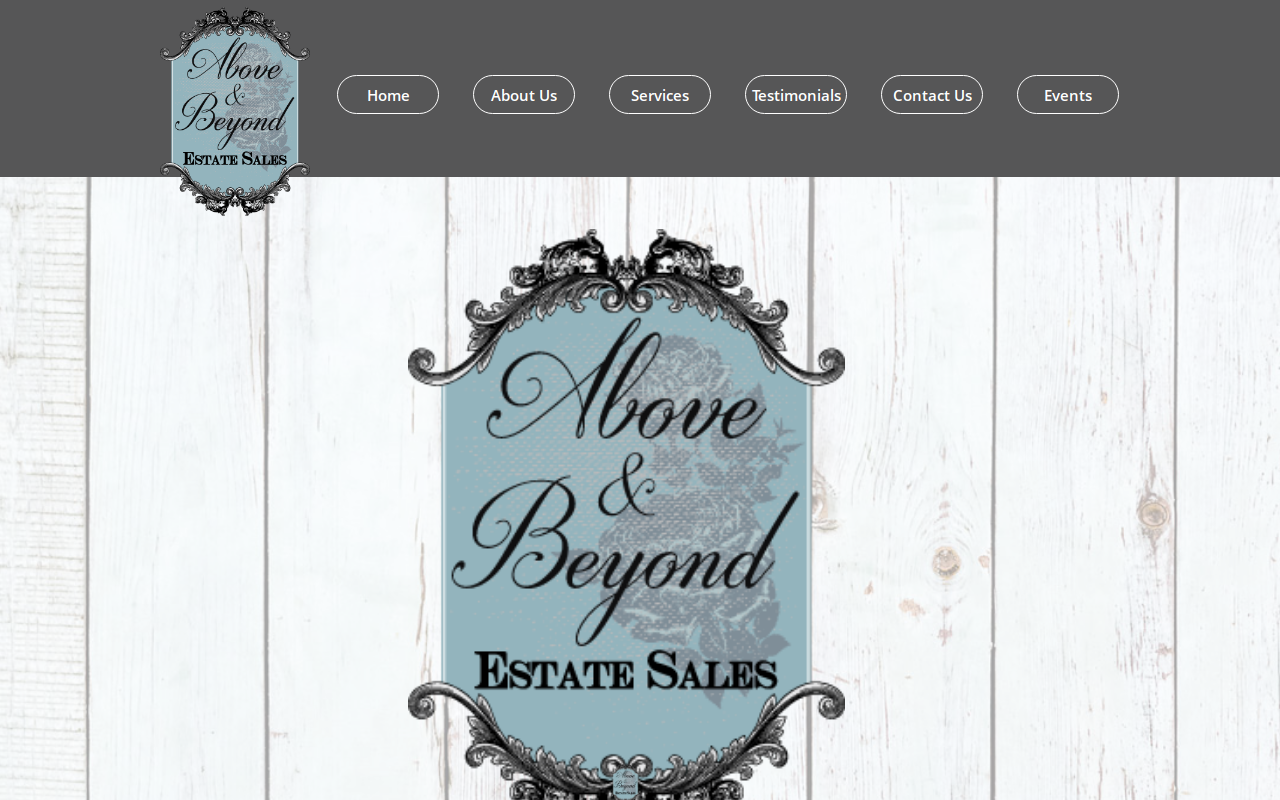 Above and Beyond Consignment website preview