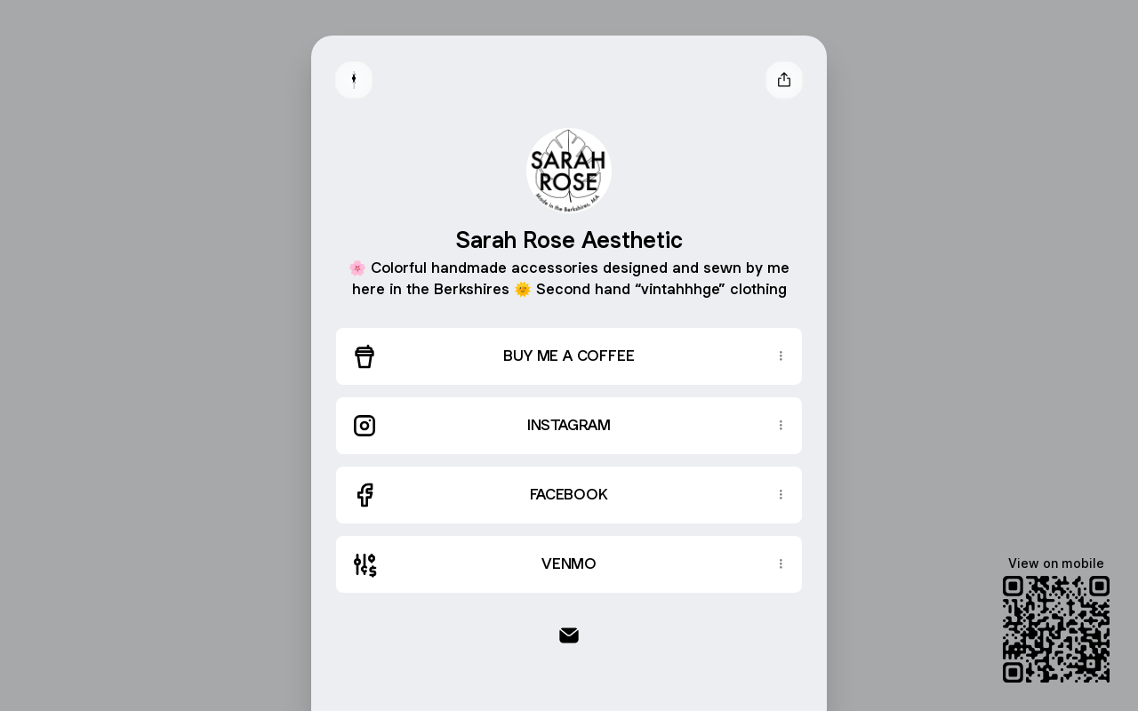 Sarah Rose Aesthetic website preview